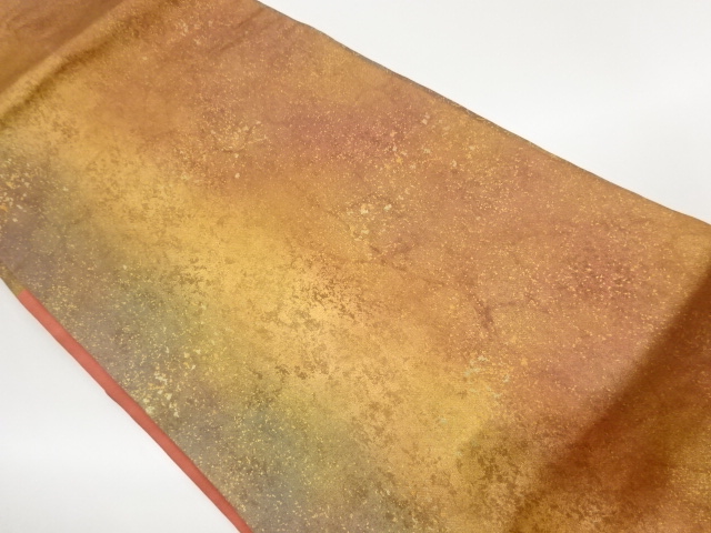 引箔抽象模様織出し名古屋帯